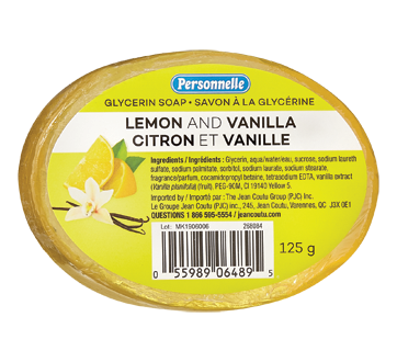 Image 1 du produit Personnelle - Savon à la glycérine, citron et vanille, 125 g