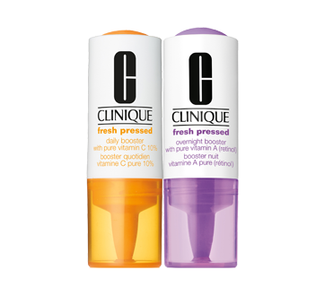 Clinique Fresh Pressed Clinical amplificateurs de jour et de nuit avec vitamines C à 10 % et A (rétinol) pures, 4 unités