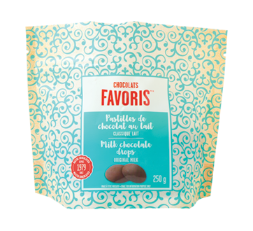 Image du produit Chocolat Favoris - Pastilles de chocolat au lait, 250 g