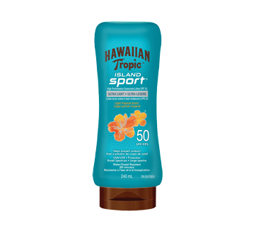 Image du produit Hawaiian Tropic - Lotion écran solaire Island Sport FPS 50, 240 ml