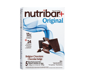 Tablettes substituts de repas, chocolat belge, 5 unités