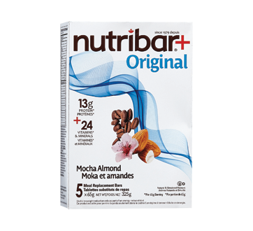Image du produit Nutribar - Tablettes substituts de repas, 5 unités, moka et amandes