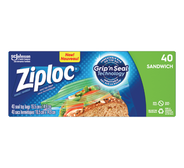 Image du produit Ziploc - Sac à sandwich, 40 unités