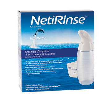 Image 2 du produit HydraSense - Trousse d'irrigation du nez et des sinus 2 en 1 NetiRinse