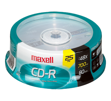 CD-R 700 MB, 25 unités – Maxell : Disque compact