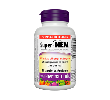 Image du produit Webber Naturals - Nem membrane de coquille d'&oelig;uf naturelle 500 mg, 30 unités