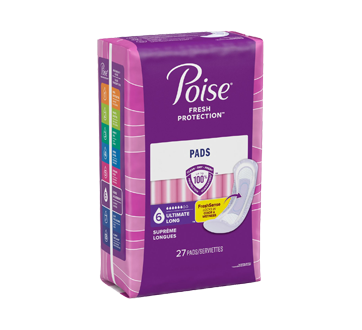 Image 2 du produit Poise - Serviettes ultra longues, 27 unités, absorption suprême