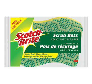 Éponge à pois de récurage pour gros travaux, 2 unités