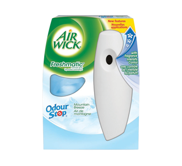 Freshmatic Odour Stop vaporisateur automatique, 1 unité, air de montagne –  Air Wick : Désodorisant pour maison