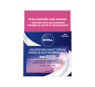 Essentials 24h Moisture Boost + Nourish crème de nuit, 50 ml, peau sèche et sensible