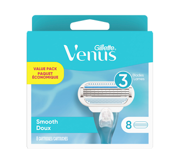 Venus Smooth cartouches de rechange de rasoir pour femmes, 8 unités