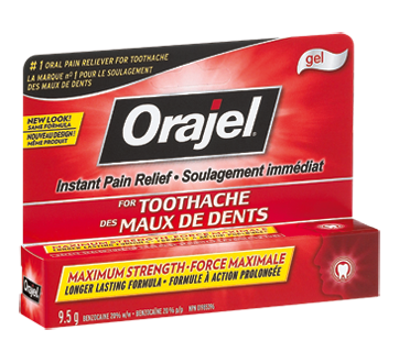 Image du produit Orajel - Maux de dents, gel force maximale, 9,5 g