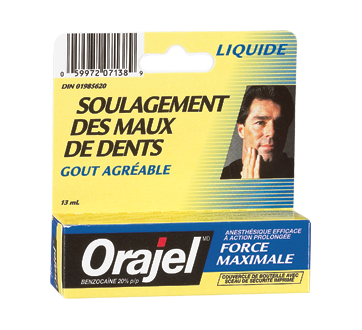 Image du produit Orajel - Maux de dents, liquide force maximale, 13 ml
