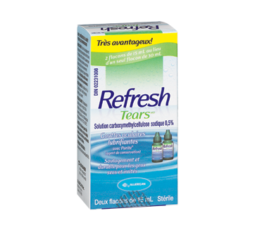 Image du produit Allergan - Refresh Tears gouttes oculaires lubrifiantes, 2 x 15 ml