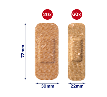 Image 2 du produit Elastoplast - Pansements adhésifs en tissu, 80 unités