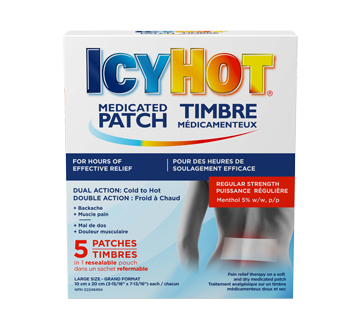 Image du produit Icy Hot - Icy Hot timbre médicamenteux pour le dos, 5 unités, grand