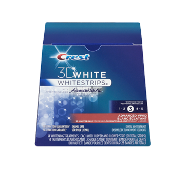 Image 3 du produit Crest - Whitestrips ensemble de blanchiment des dents, 14 unités, 3D White, Blanc éclatant