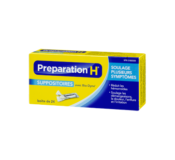 Image 1 du produit Preparation-H - Preparation-H suppositoires, 24's