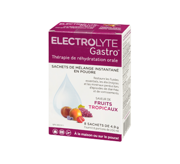 Image 1 du produit Electrolyte Gastro - Electrolyte Gastro - sachets, 8 X 4,9 g, fruits tropicaux