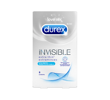 Image 1 du produit Durex - Condoms invisible extraminces sensibilité exceptionnelle, 8 unités