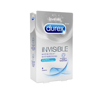 Image 2 du produit Durex - Condoms invisible extraminces sensibilité exceptionnelle, 8 unités