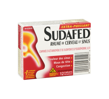 Image 2 du produit Sudafed - Extra-puissant rhume de cerveau et sinus unités, 12 unités