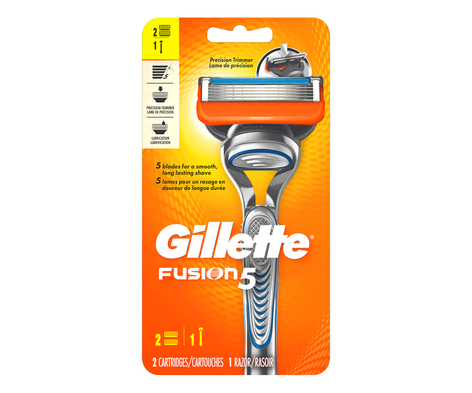 Fusion5 rasoir et cartouches, 3 unités Gillette Rasoir manuel