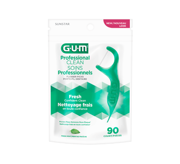 Image du produit G·U·M - Porte-fil dentaire soins professionnels, 90 unités, menthe fraîche