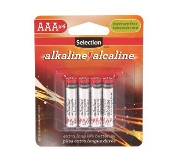 Pile alcaline AAA, 4 unités
