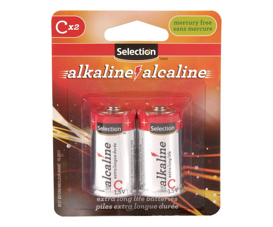 Pile alcaline C, 2 unités Selection Pile et batterie standard Jean Coutu Pile alcaline C, 2 unités Selection Pile et batterie standard Jean Coutu