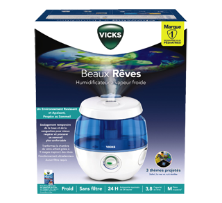 Beaux Rêves humidificateur à vapeur froide, bleu, 1 unité