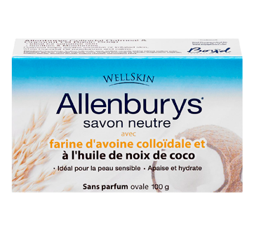 Image du produit Allenburys - Savon neutre avec farine d'avoir colloïdale et huile de noix de coco, 100 g