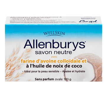 Savon neutre avec farine d'avoir colloïdale et huile de noix de coco, 100 g