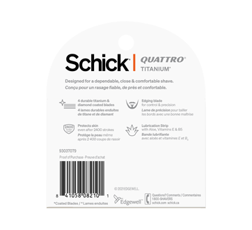 Image 2 du produit Schick - Quattro Titanium cartouches, 4 unités