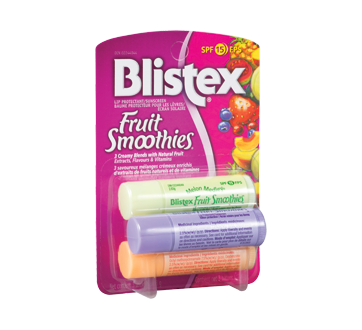 Fruit Smoothies baume protecteur pour les lèvres FPS 15, 3 unités