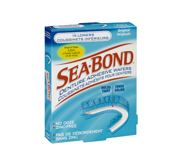 Image 2 du produit Sea-Bond - Coussinets adhésifs prothèse dentaire inférieure, 15 unités