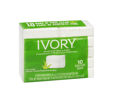 Image 2 du produit Ivory - Clean pain de savon individuel, 10 x 90 g, aloès