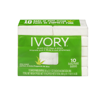 Image 3 du produit Ivory - Clean pain de savon individuel, 10 x 90 g, aloès