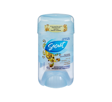 Image du produit Secret - Expressions Parfumées antisudorifique désodorisant en gel transparent, 45 g, gel transparent, beauté vanillée