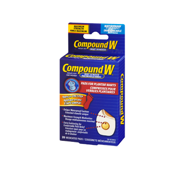 Image 1 du produit Compound W - Compound W compresses pour verrues plantaires, 20 unités