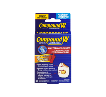 Image 3 du produit Compound W - Compound W compresses pour verrues plantaires, 20 unités