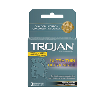 Image 1 du produit Trojan - Ultra Mince condoms lubrifiés, 3 unités