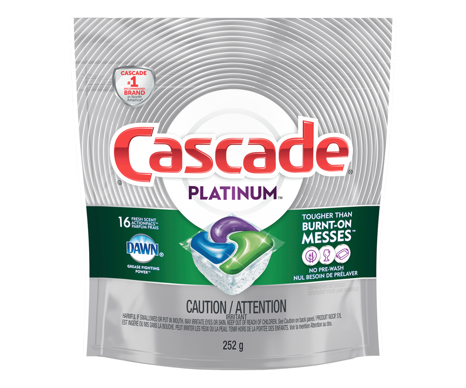 Platinum ActionPacs détergent pour lavevaisselle, 16 unités/16 units