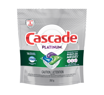 Platinum ActionPacs détergent pour lave-vaisselle, 16 unités/16 units, parfum frais