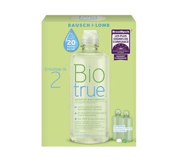 Bio True Solution Polyvalente Double, 2 X 300 Ml – Bausch And Lomb :  Solution Pour Lentille (Souple) | Jean Coutu