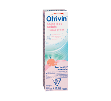 Image du produit Otrivin - Eau de mer pour bébé soin d'hydratation nasale, 100 ml