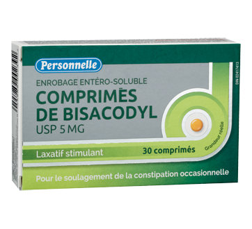 Image du produit Personnelle - Bisacodyl laxatif stimulant, 30 unités