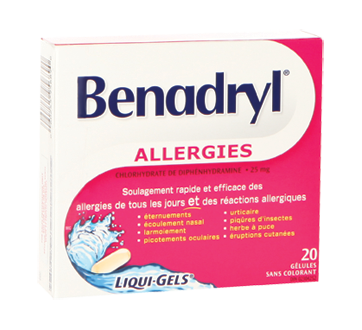 Image du produit Benadryl - Benadryl allergies Liqui-Gels, 20 unités