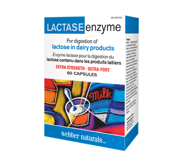 Image du produit Webber - Lactase enzyme extra fort, 60 unités