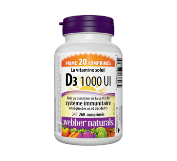 Image du produit Webber Naturals - Vitamine D3 1000 UI, 240 unités
